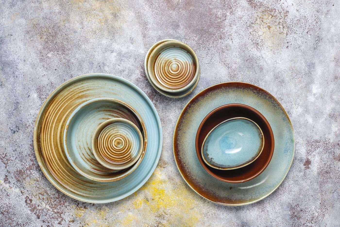 Handthrown Stoneware Dinnerware Setup